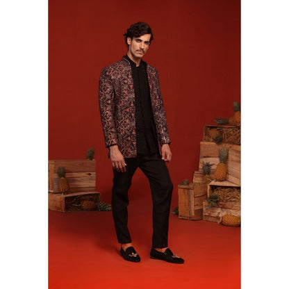 KALPRAAG Vibhor Black Kurta and Pant with Coat