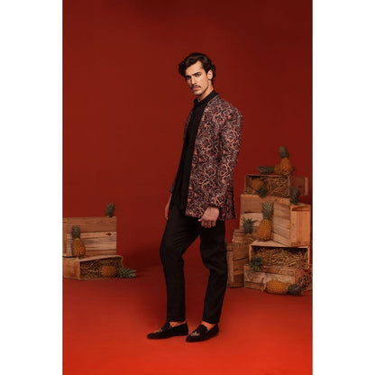 KALPRAAG Vibhor Black Kurta and Pant with Coat