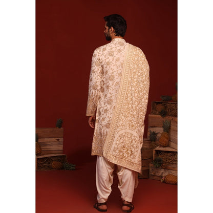 KALPRAAG Madhur Ivory Kurta with Patiala Pant and Dupatta