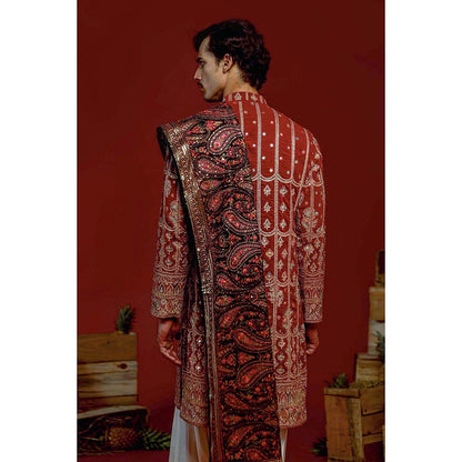 KALPRAAG Krish Maroon Kurta with Patiala Pant and Dupatta