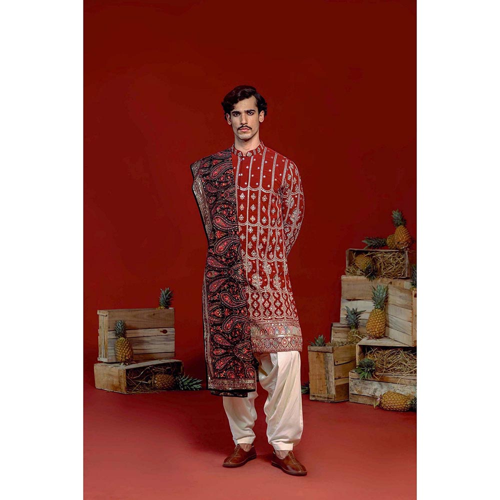 KALPRAAG Krish Maroon Kurta with Patiala Pant and Dupatta