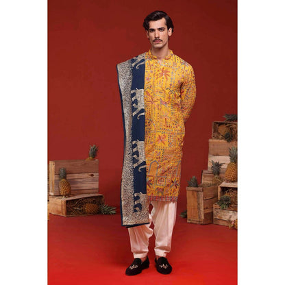 KALPRAAG Amartya Haldi Yellow Kurta with Patiala Pant and Dupatta