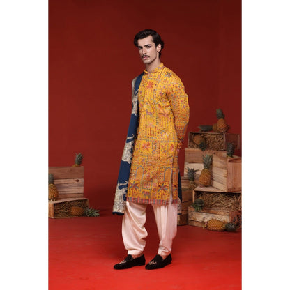 KALPRAAG Amartya Haldi Yellow Kurta with Patiala Pant and Dupatta