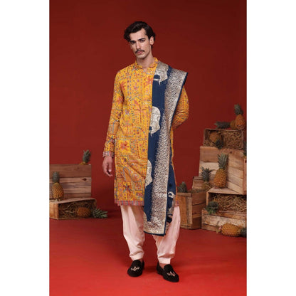 KALPRAAG Amartya Haldi Yellow Kurta with Patiala Pant and Dupatta