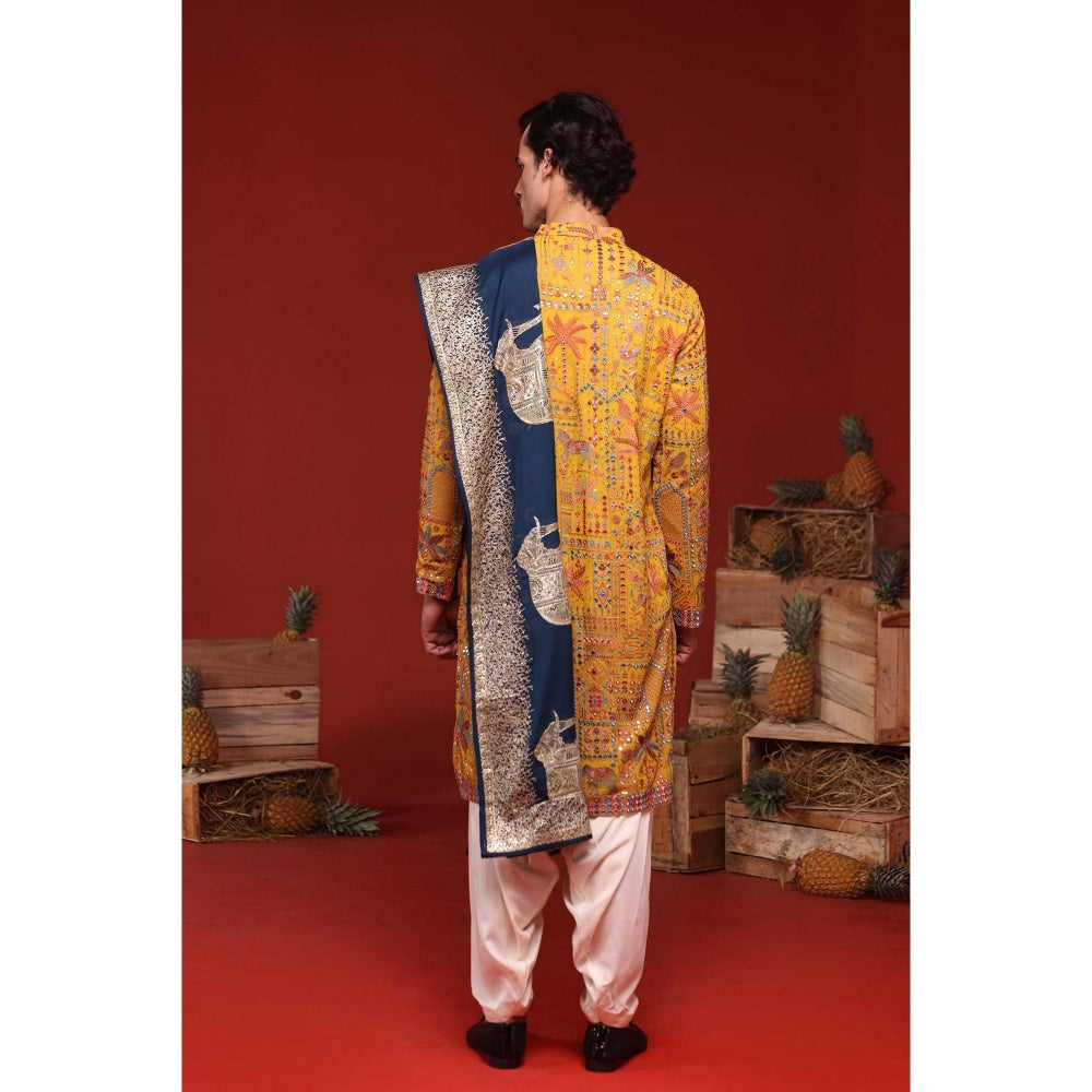 KALPRAAG Amartya Haldi Yellow Kurta with Patiala Pant and Dupatta