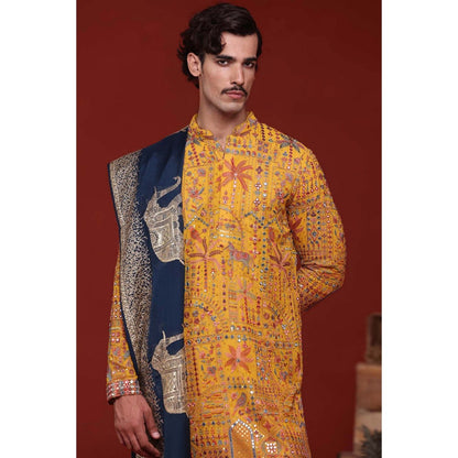 KALPRAAG Amartya Haldi Yellow Kurta with Patiala Pant and Dupatta