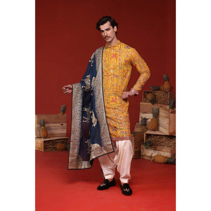 KALPRAAG Amartya Haldi Yellow Kurta with Patiala Pant and Dupatta