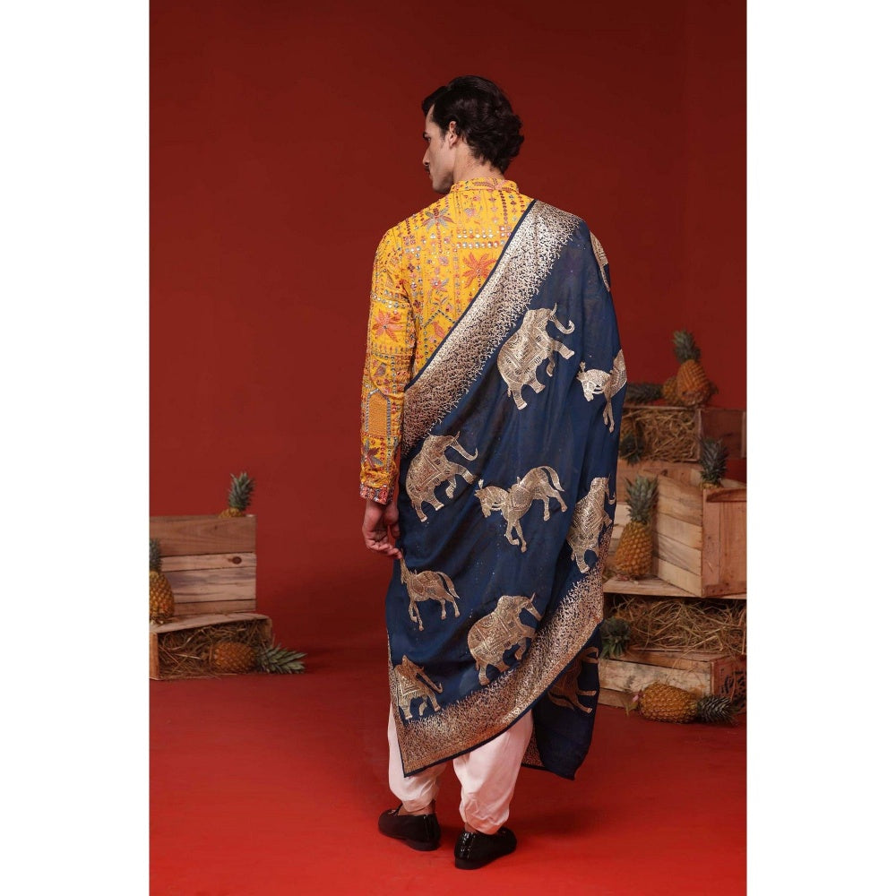 KALPRAAG Amartya Haldi Yellow Kurta with Patiala Pant and Dupatta