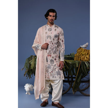 KALPRAAG Pink Viscose Embroidered Kurta with Salwar and Dupatta