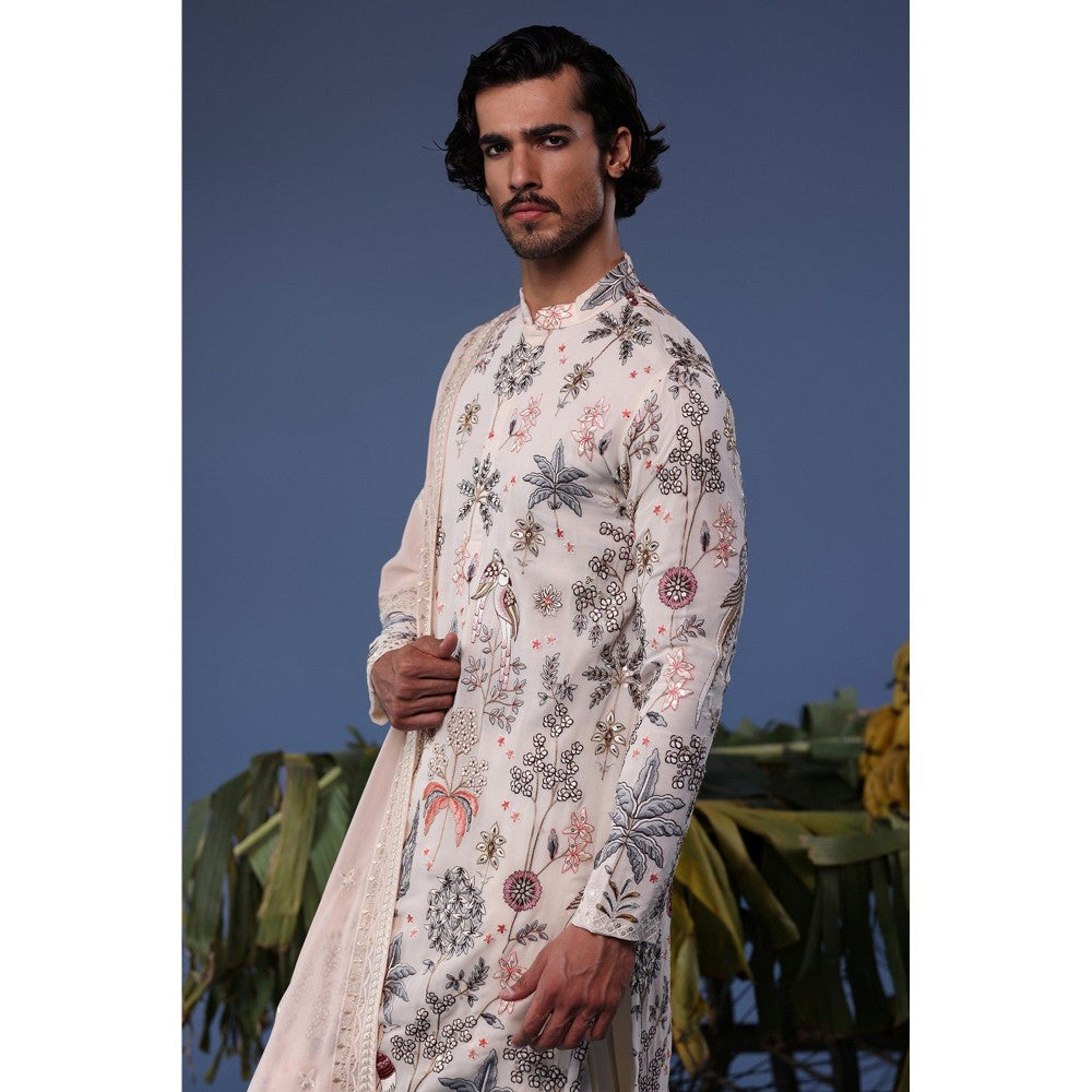 KALPRAAG Pink Viscose Embroidered Kurta with Salwar and Dupatta