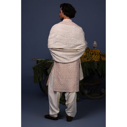 KALPRAAG Pink Viscose Embroidered Kurta with Salwar and Dupatta