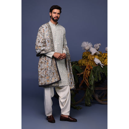 KALPRAAG Blue Viscose Embroidered Kurta with Salwar and Dupatta