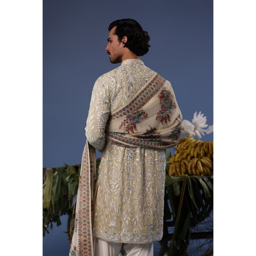 KALPRAAG Green Viscose Embroidered Kurta with Salwar and Dupatta