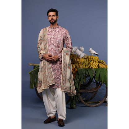 KALPRAAG Pink Viscose Embroidered Kurta with Salwar and Dupatta