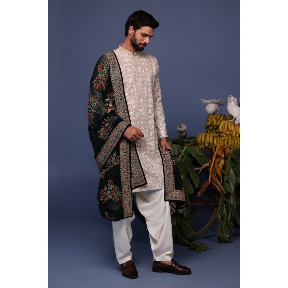 KALPRAAG Pink Viscose Embroidered Kurta with Salwar and Dupatta