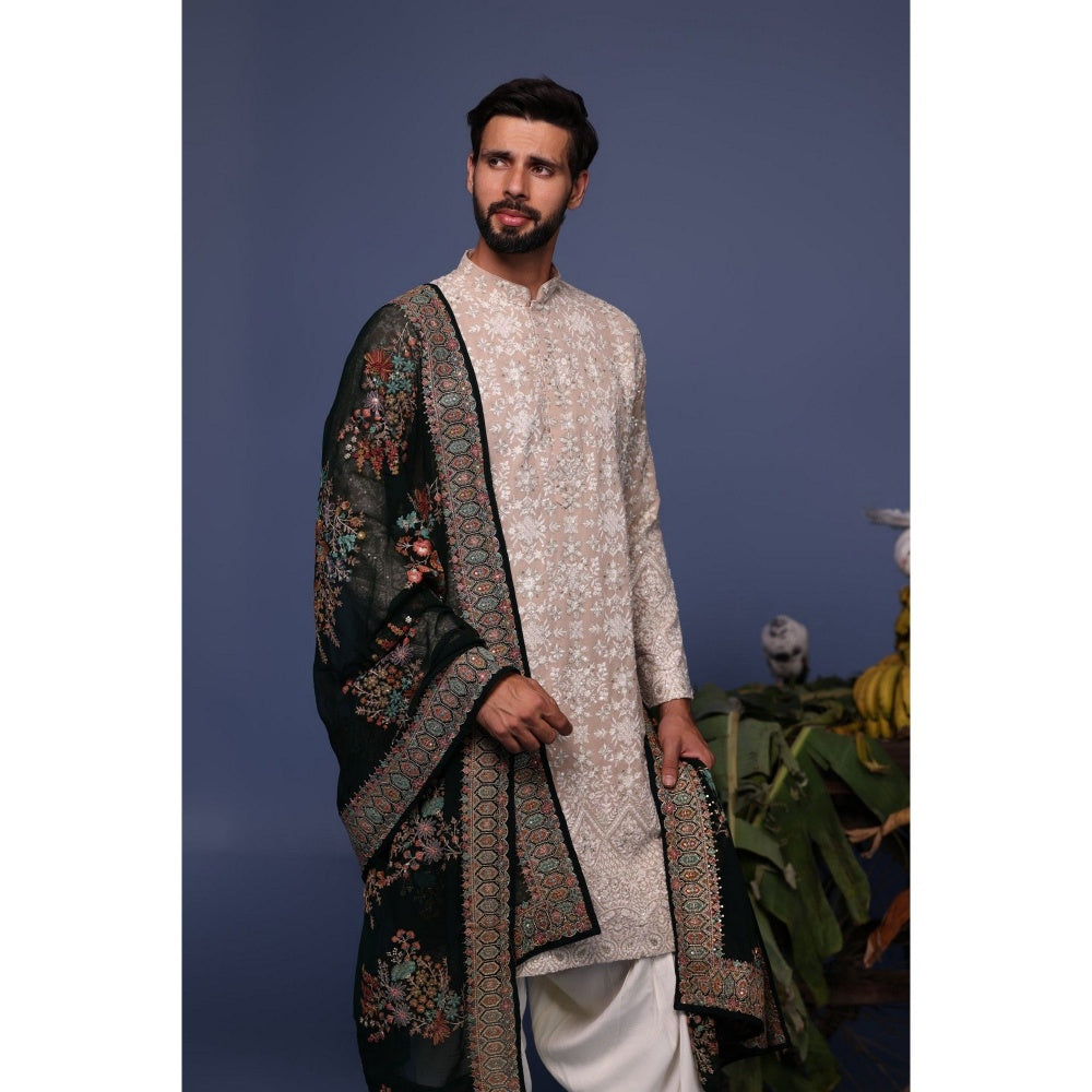 KALPRAAG Pink Viscose Embroidered Kurta with Salwar and Dupatta
