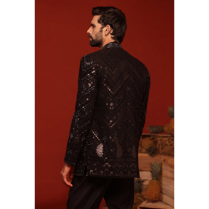 KALPRAAG Anmay Black Kurta and Pant with Coat
