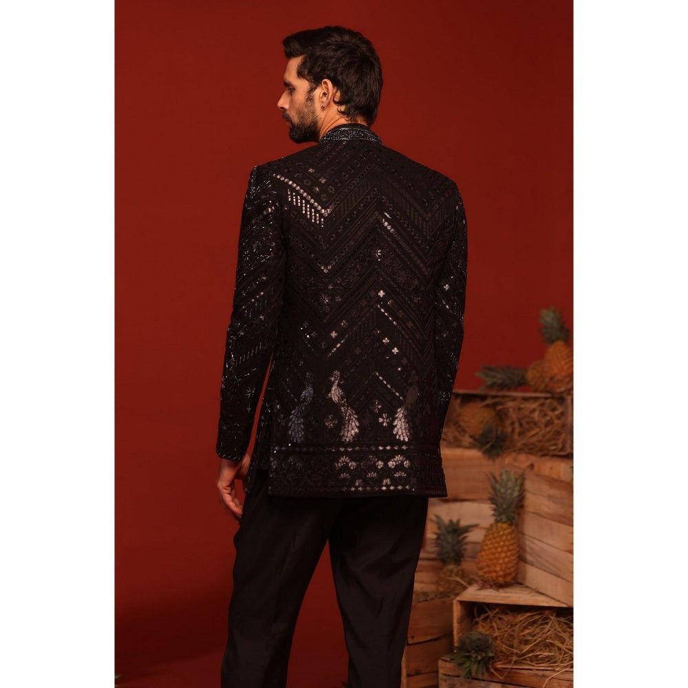 KALPRAAG Anmay Black Kurta and Pant with Coat