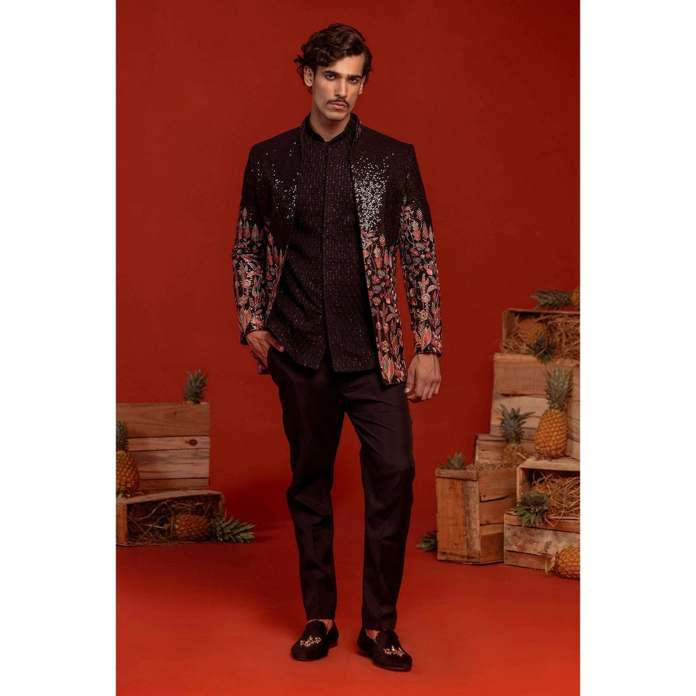 KALPRAAG Zainab Black Kurta and Pant with Coat