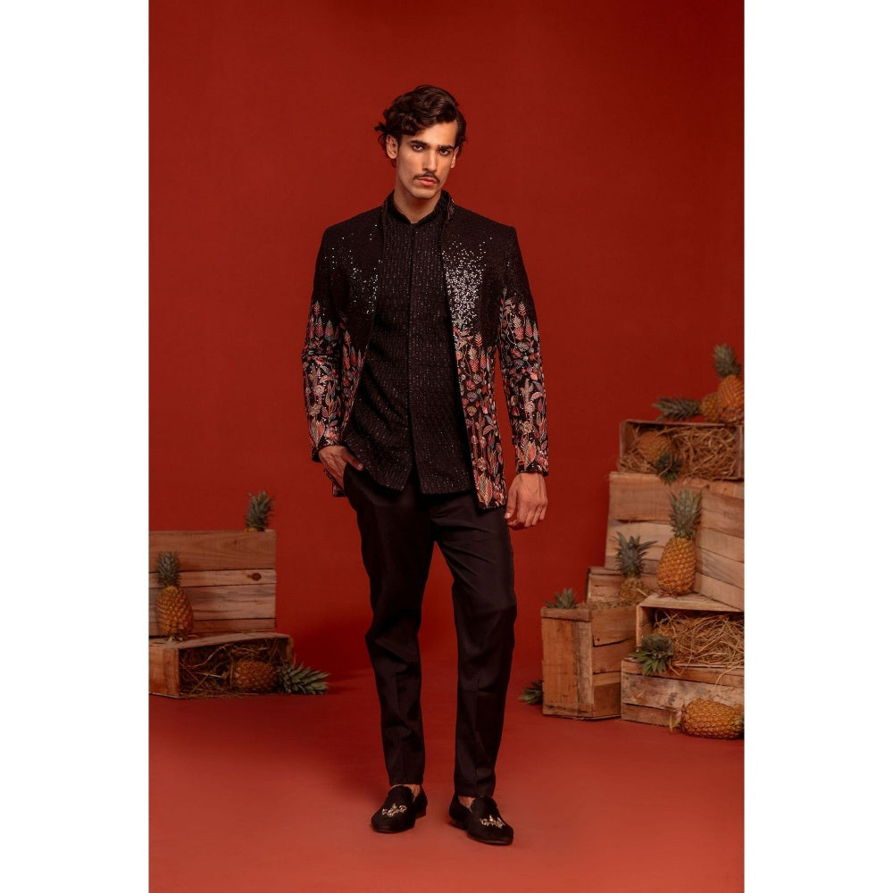 KALPRAAG Zainab Black Kurta and Pant with Coat