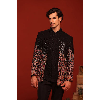 KALPRAAG Zainab Black Kurta and Pant with Coat