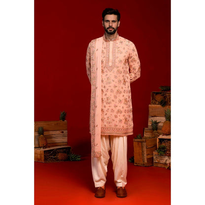 KALPRAAG Sainya Pink Kurta with Patiala Pant and Dupatta