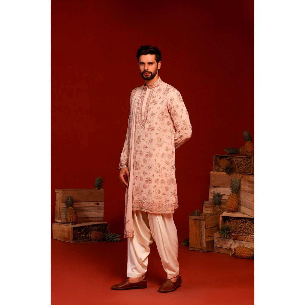 KALPRAAG Sainya Pink Kurta with Patiala Pant and Dupatta