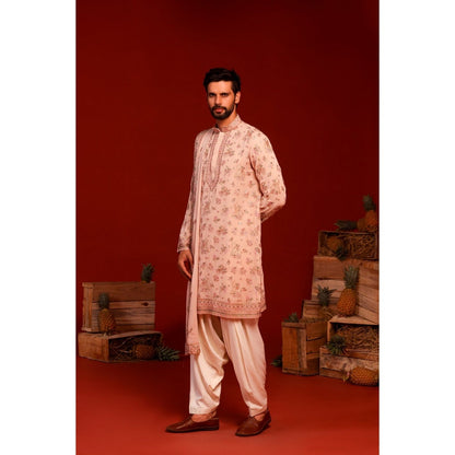KALPRAAG Sainya Pink Kurta with Patiala Pant and Dupatta