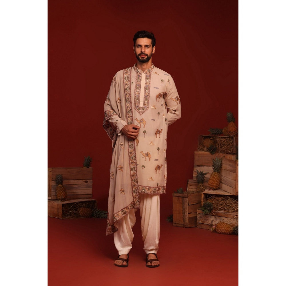 KALPRAAG Aadrit Pink Kurta with Patiala Pant and Dupatta