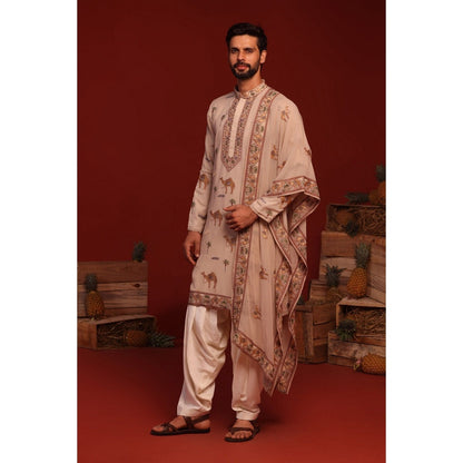 KALPRAAG Aadrit Pink Kurta with Patiala Pant and Dupatta