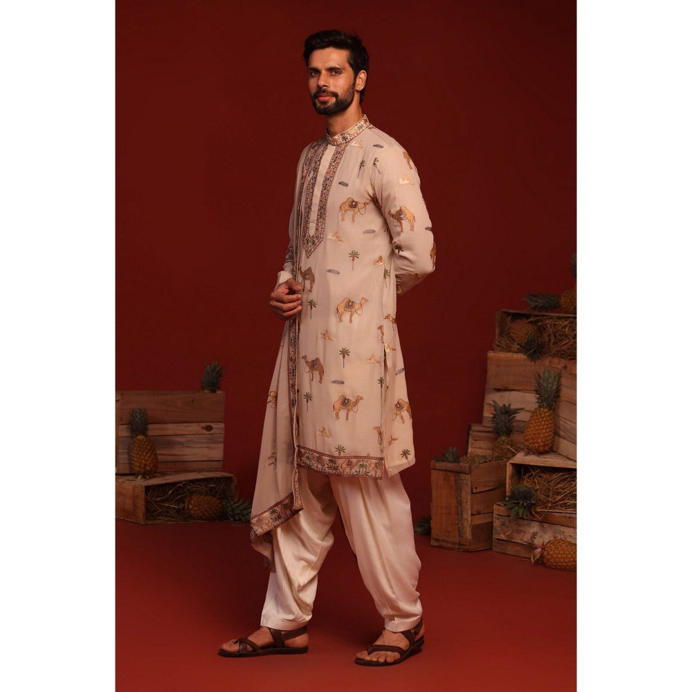 KALPRAAG Aadrit Pink Kurta with Patiala Pant and Dupatta