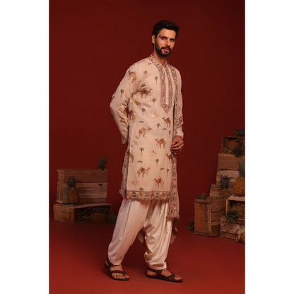 KALPRAAG Aadrit Pink Kurta with Patiala Pant and Dupatta