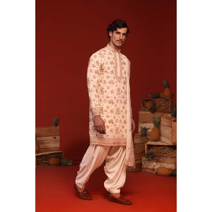 KALPRAAG Vatsal Ivory Kurta with Patiala Pant and Dupatta