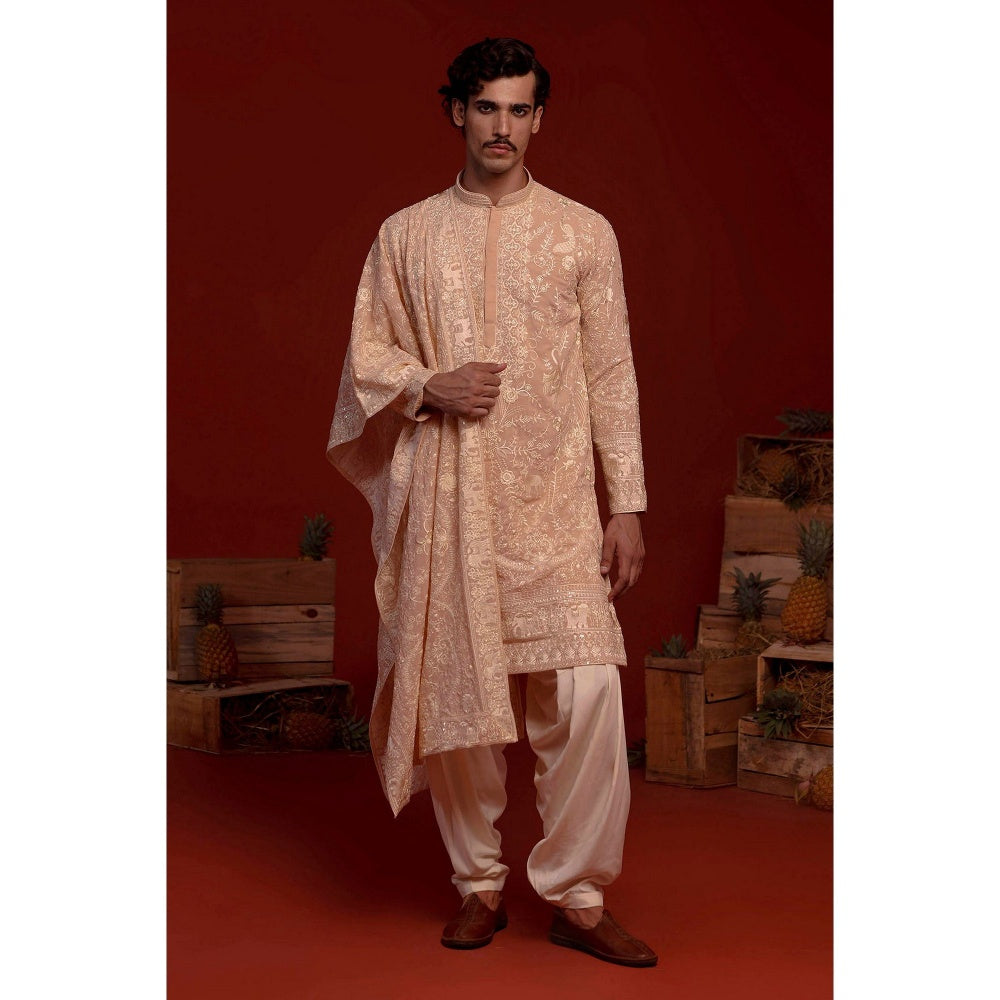 KALPRAAG Adith Pink Kurta with Patiala Pant and Dupatta