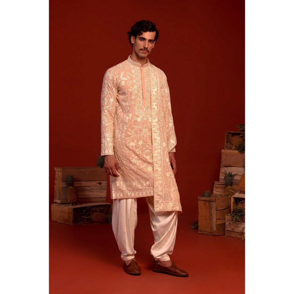 KALPRAAG Adith Pink Kurta with Patiala Pant and Dupatta