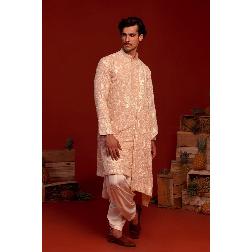 KALPRAAG Adith Pink Kurta with Patiala Pant and Dupatta