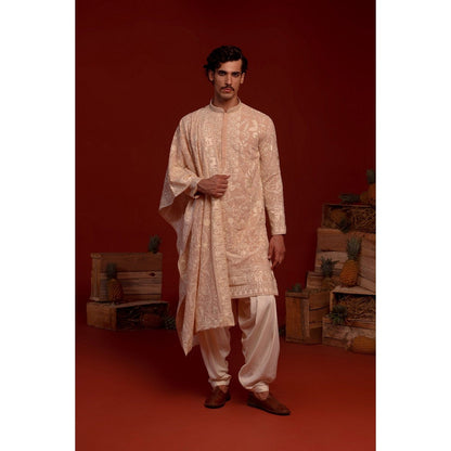 KALPRAAG Adith Pink Kurta with Patiala Pant and Dupatta
