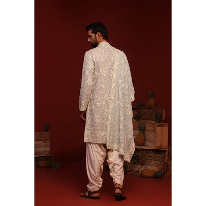 KALPRAAG Bhavik Light Blue Kurta with Patiala Pant and Dupatta