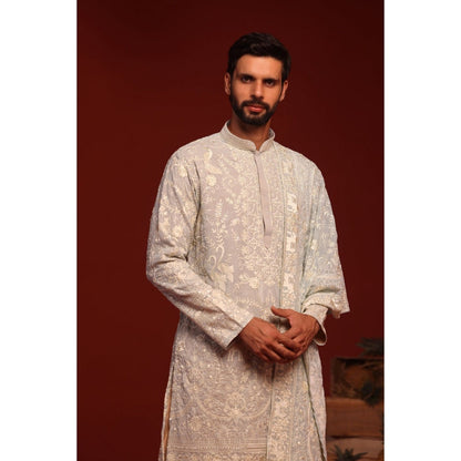 KALPRAAG Bhavik Light Blue Kurta with Patiala Pant and Dupatta