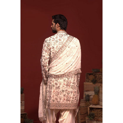 KALPRAAG Chinmay Ivory Kurta with Patiala Pant and Dupatta