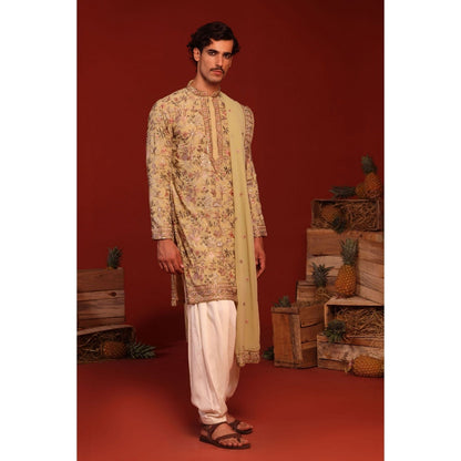 KALPRAAG Falak Mehandi Green Kurta with Patiala Pant and Dupatta