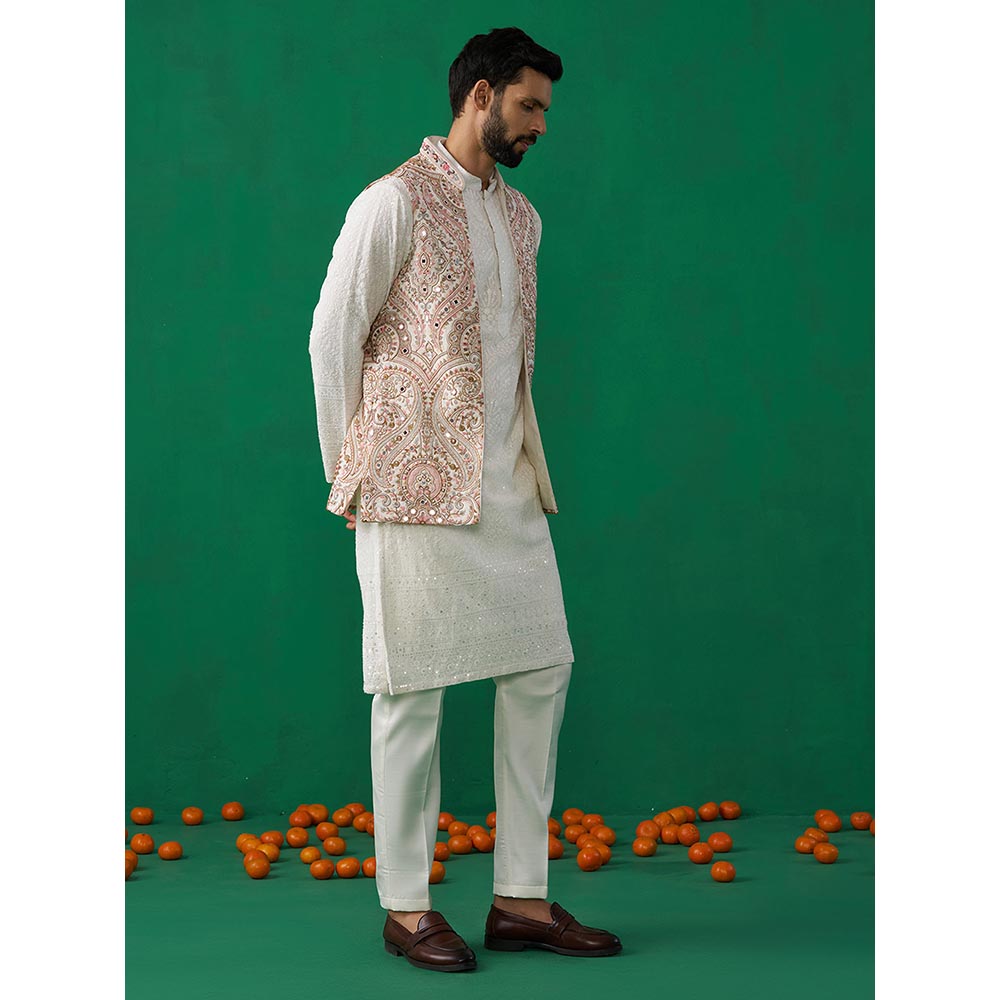 KALPRAAG Kashmiri Mirror Kurta with Jacket and Pant