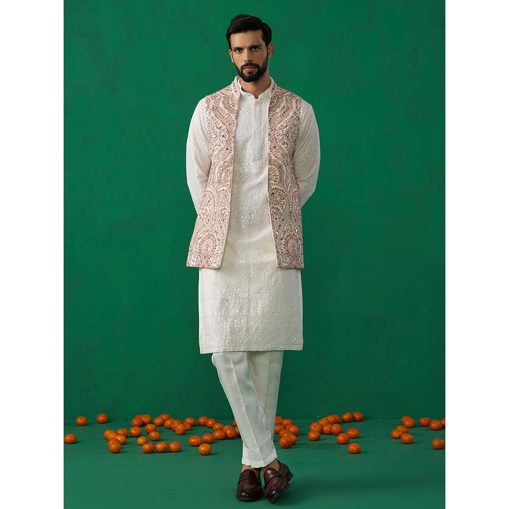 KALPRAAG Kashmiri Mirror Kurta with Jacket and Pant