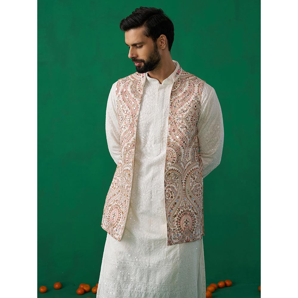KALPRAAG Kashmiri Mirror Kurta with Jacket and Pant