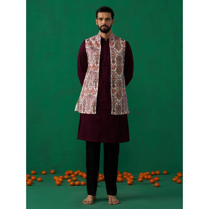 KALPRAAG Kashmiri Multi Kurta with Jacket and Pant