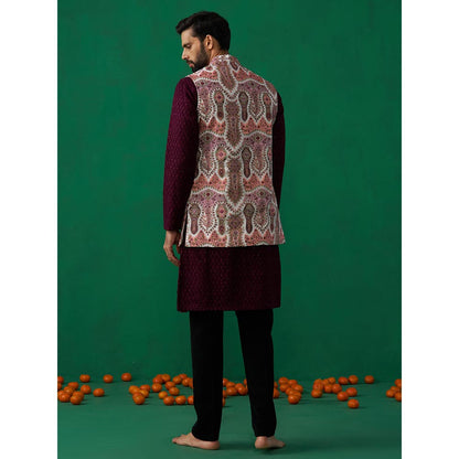 KALPRAAG Kashmiri Multi Kurta with Jacket and Pant