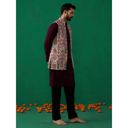 KALPRAAG Kashmiri Multi Kurta with Jacket and Pant