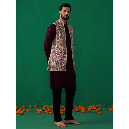 KALPRAAG Kashmiri Multi Kurta with Jacket and Pant