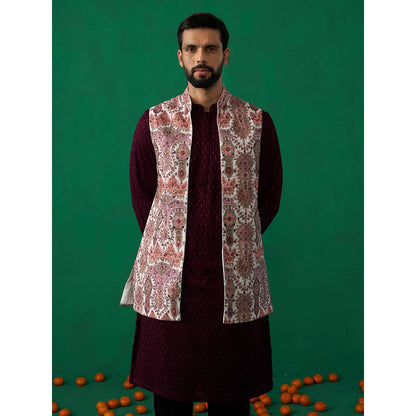KALPRAAG Kashmiri Multi Kurta with Jacket and Pant