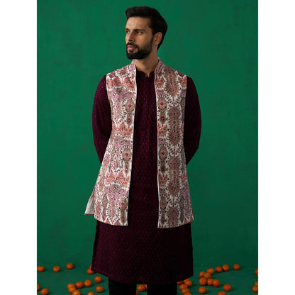 KALPRAAG Kashmiri Multi Kurta with Jacket and Pant